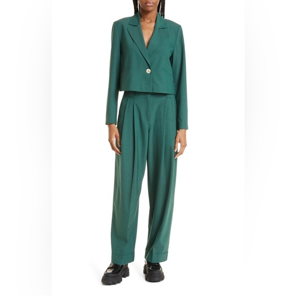 Ganni Dark Green Trousers and blazer - Picture 2 of 16